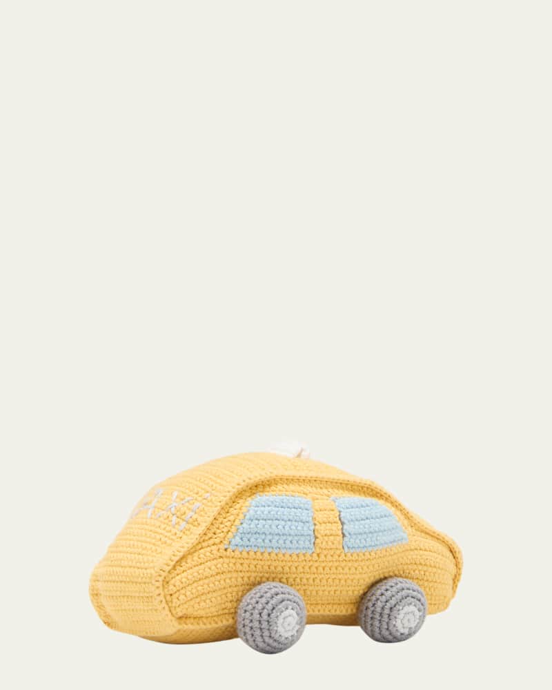 Crochet Taxi Rattle Toy