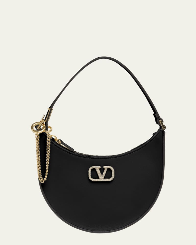 Mini VLOGO Leather Hobo Bag