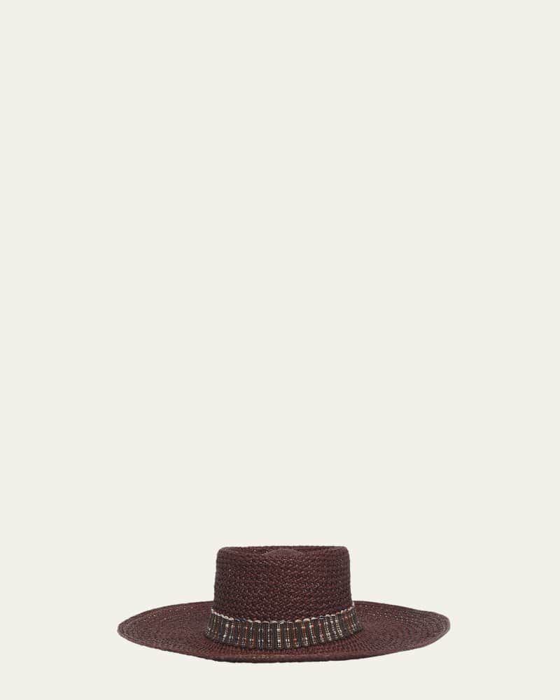 Hanae Straw Large-Brim Hat 