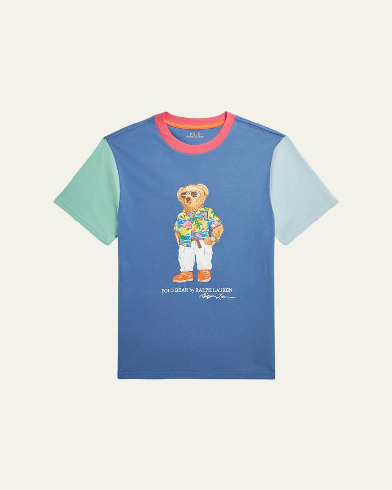Boy's Colorblocked Polo Bear T-Shirt  Size S-XL