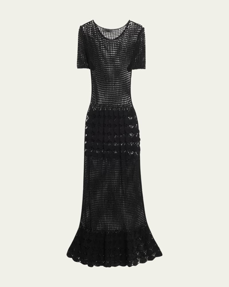 Yoko Open-Knit Maxi Dress