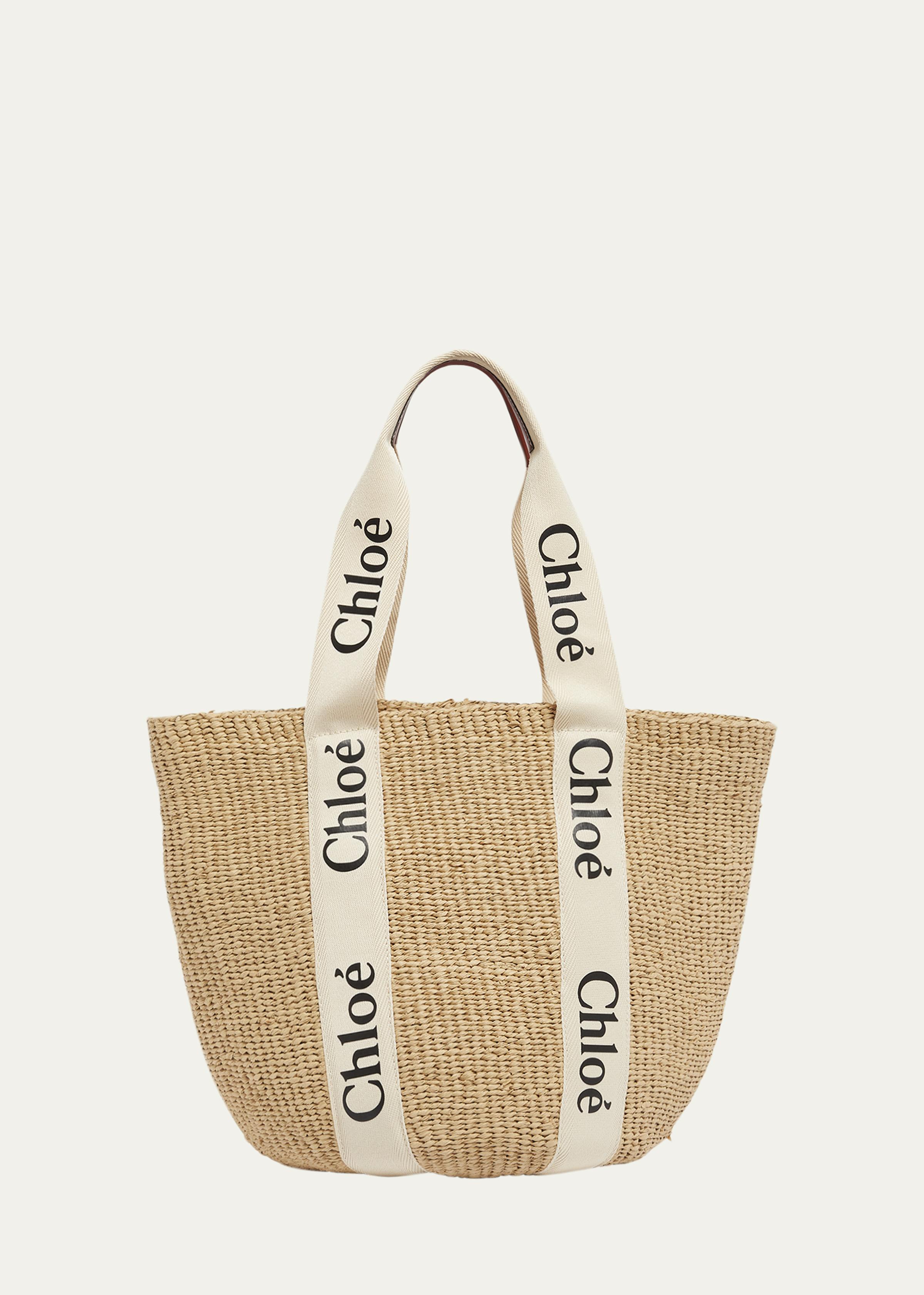 Woody Large Mifuko Basket Bag in Fair Trade Paper Embellished with Linen