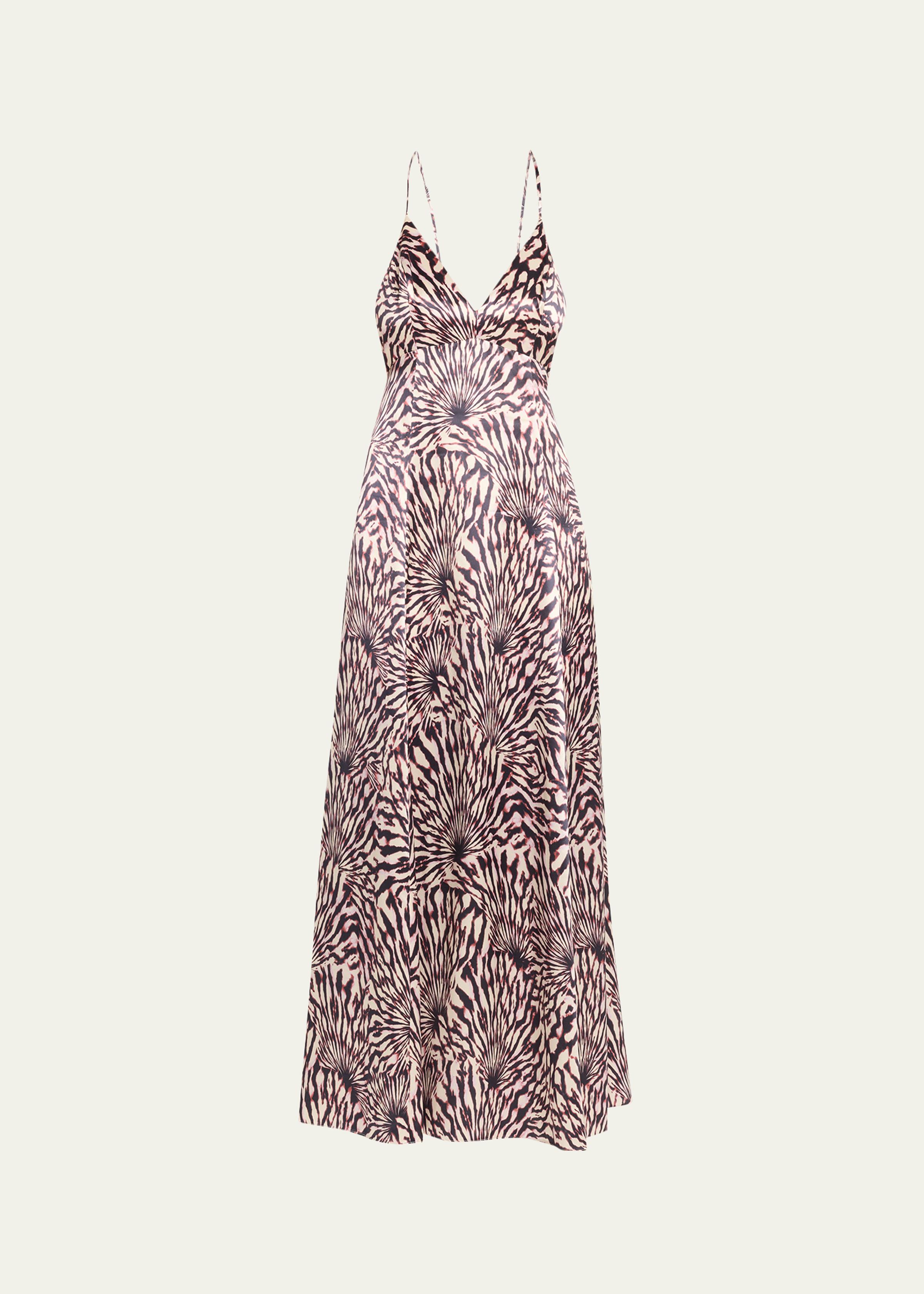 Ulla Johnson Malin Short Sleeve Satin Dress