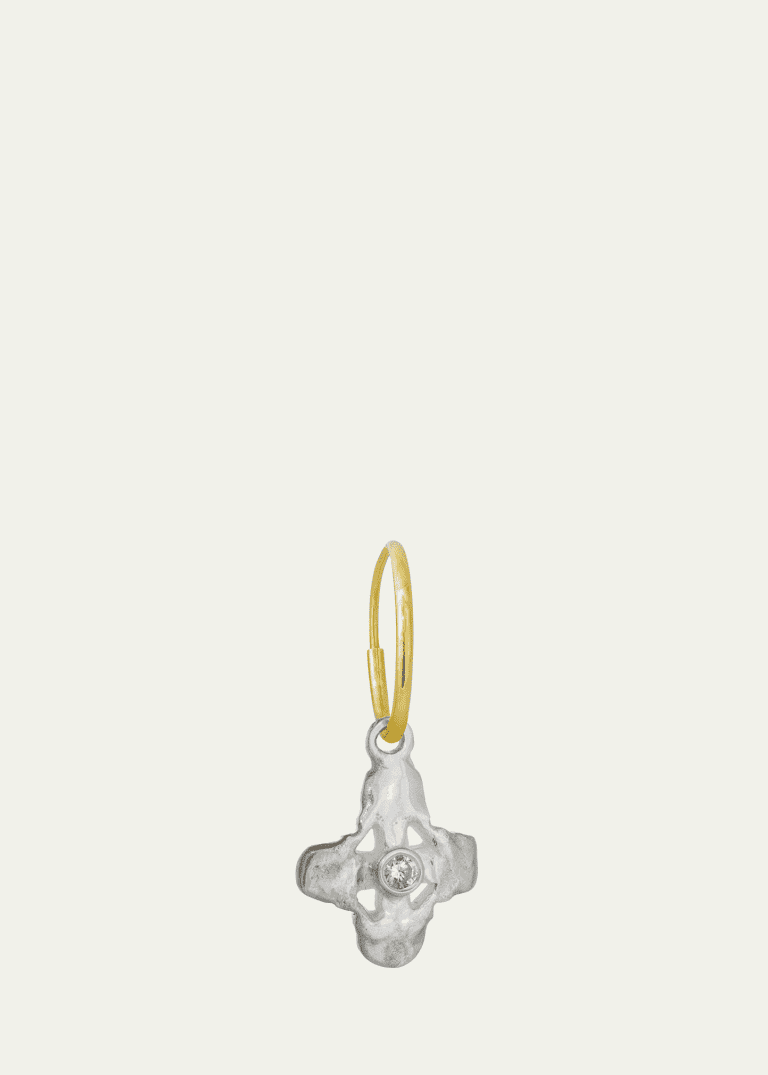 Armenta Old World 26mm Paperclip Earrings with Pave Cross Drops - Bergdorf Goodman Armenta Old World 26mm Paperclip Earrings with... 