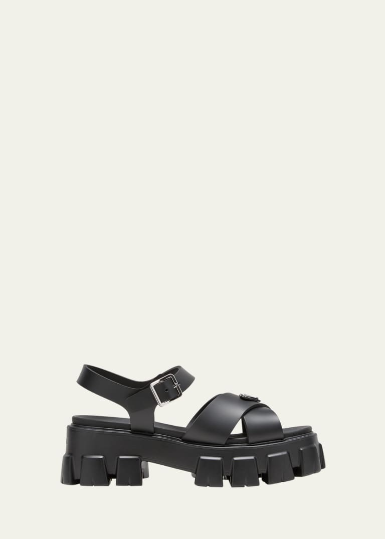 Calfskin Buckle Sporty Sandals
