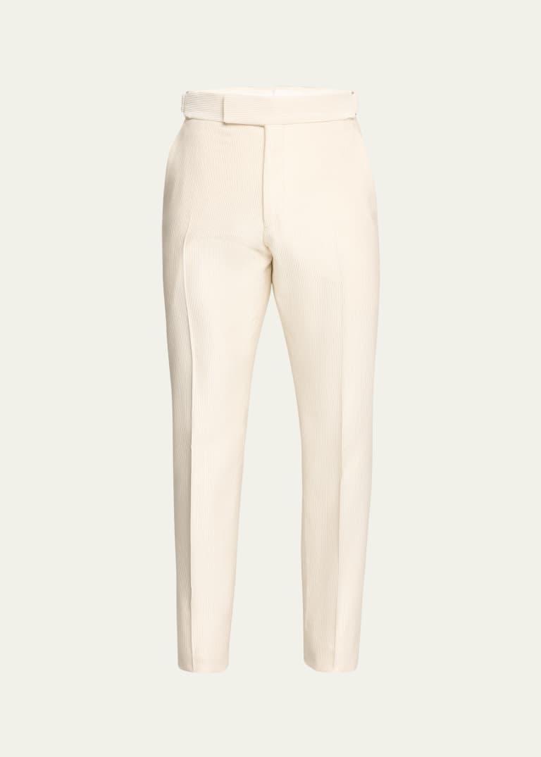 TOM FORD Men's Double Cotton Satin Semi Sartorial Pants