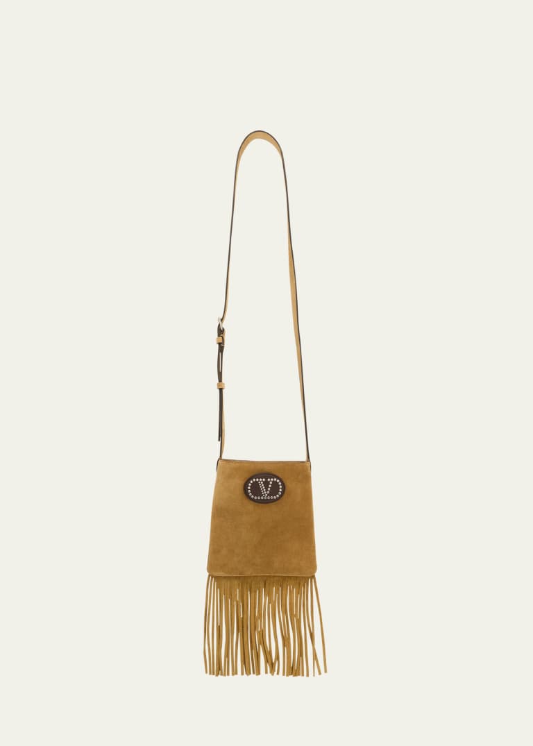 【KHAITE】Augustina Small' crossbody bag H6016914200 Khaite Augustina Small Suede Crossbody Bag - Bergdorf Goodman