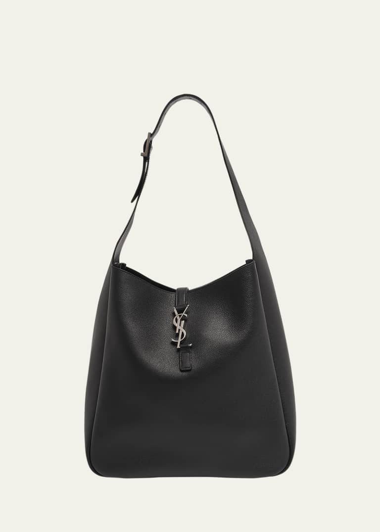 Saint Laurent Le 5 A 7 Small YSL Hobo Bag in Raffia