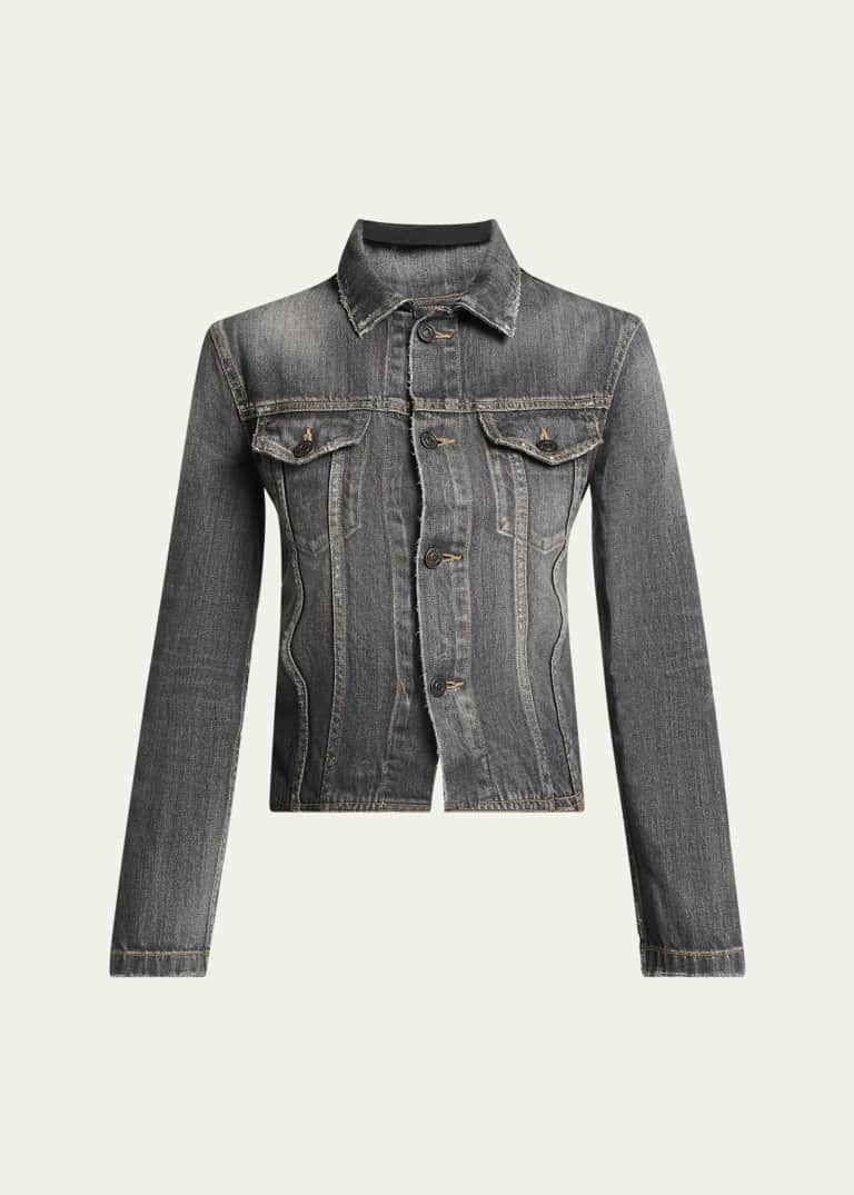 【関税＆送料込み】Balenciaga Denim Jackets Balenciaga Denim Small Fit Jacket - Bergdorf Goodman