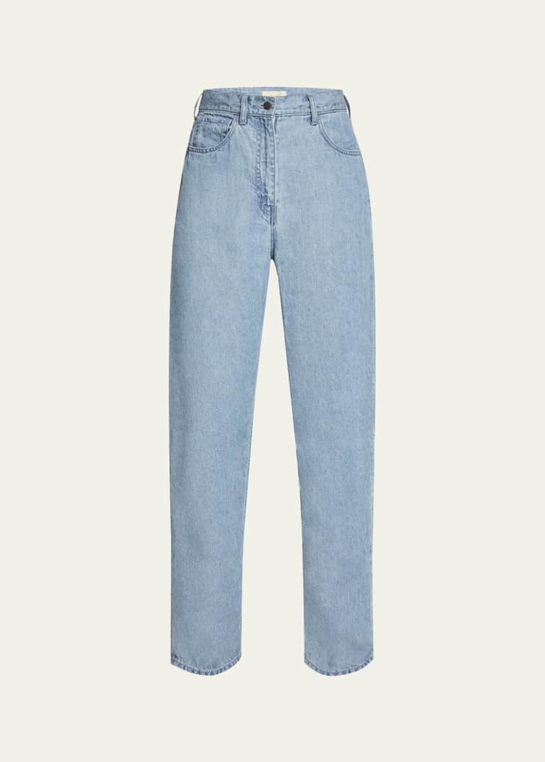THE ROW Eglitta Straight Leg Washed Jeans - Bergdorf Goodman