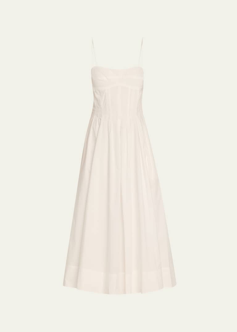 Barbara Smocked Sleeveless Midi Dress