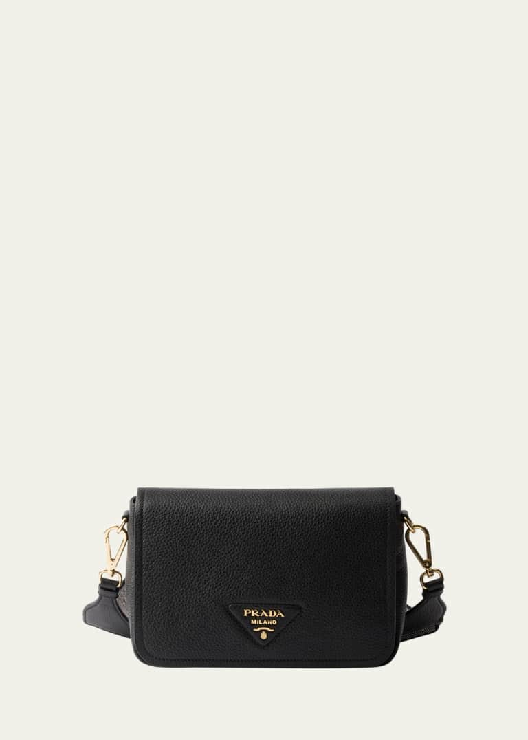 Mini Zip Saffiano Leather Crossbody Bag