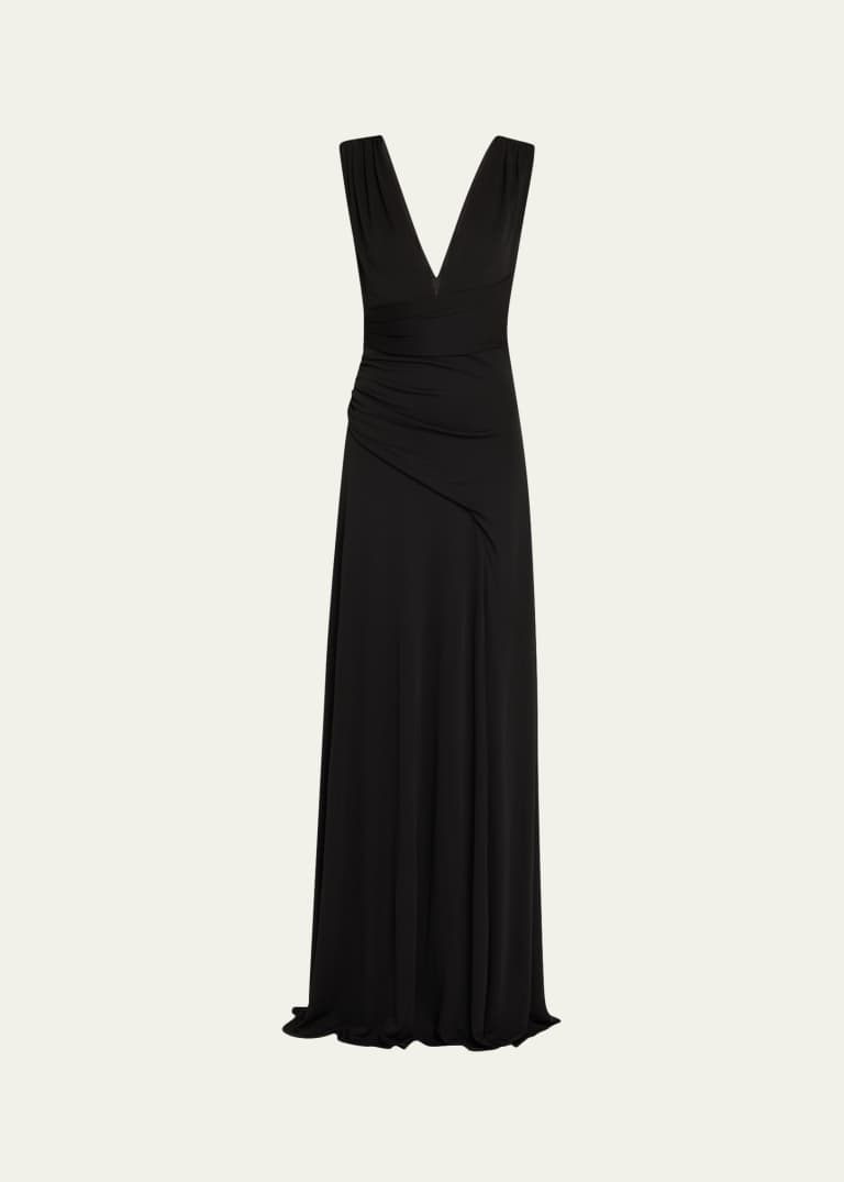 Solena One-Shoulder Georgette Gown