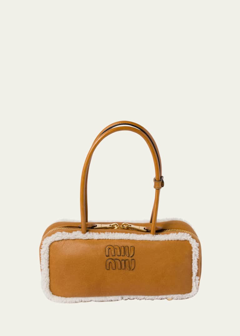 Beau Goat Suede Top-Handle Bag