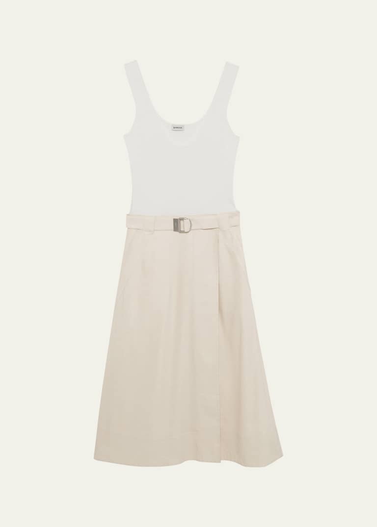 Tejat Floral V-Neck Midi Dress