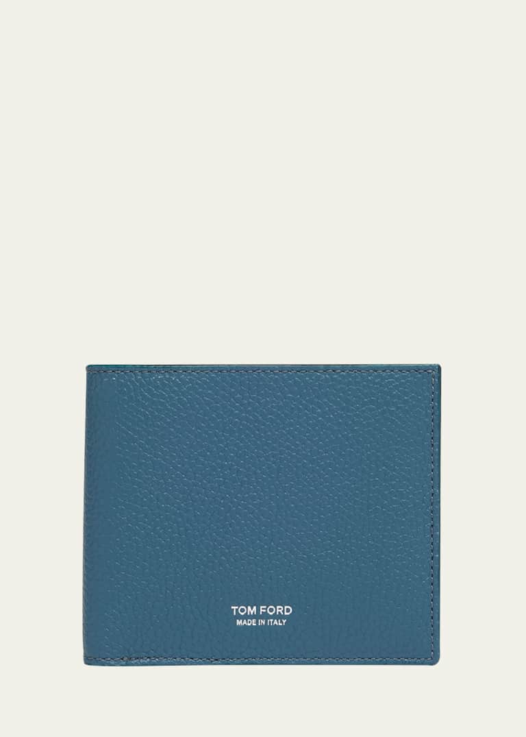 Men's Leather T-Line Billfold Wallet w/ Money Clip