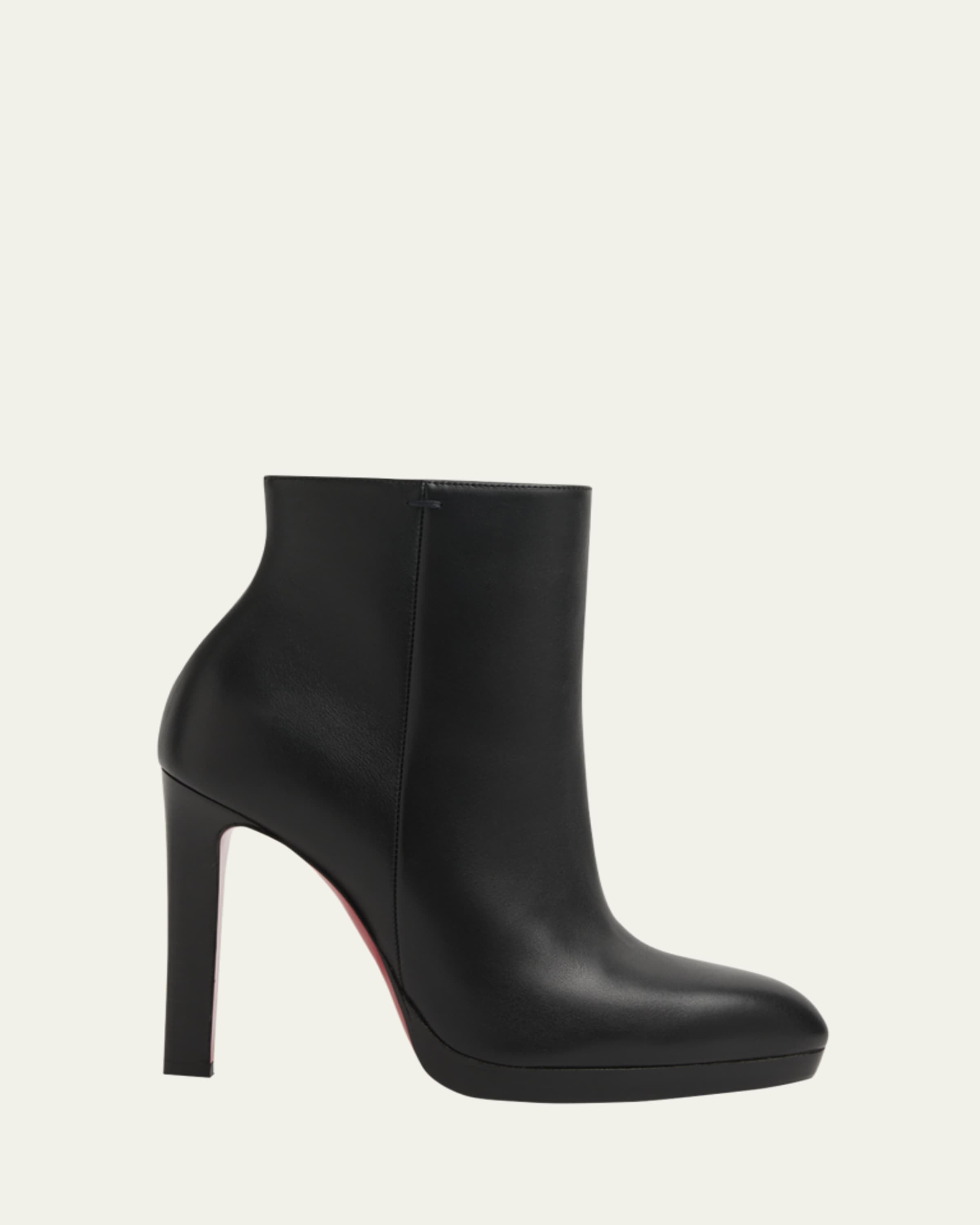 Christian Louboutin 130mm Loo Leather Platform Booties - Bergdorf