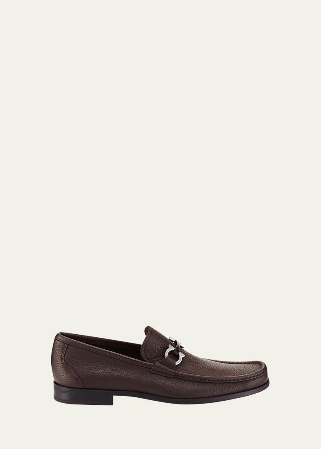 FERRAGAMO Men's Angiolo Tramezza Whole-Cut Leather Lace-Up Shoes