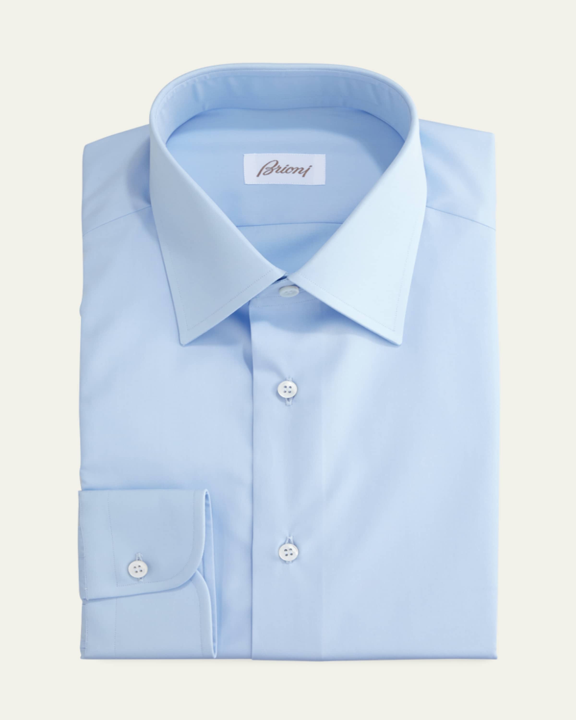 bergdorf goodman dress shirts Bergdorf Goodman Mens Cotton Collared Button Down Dress Shirt Blue Size 15  3/4