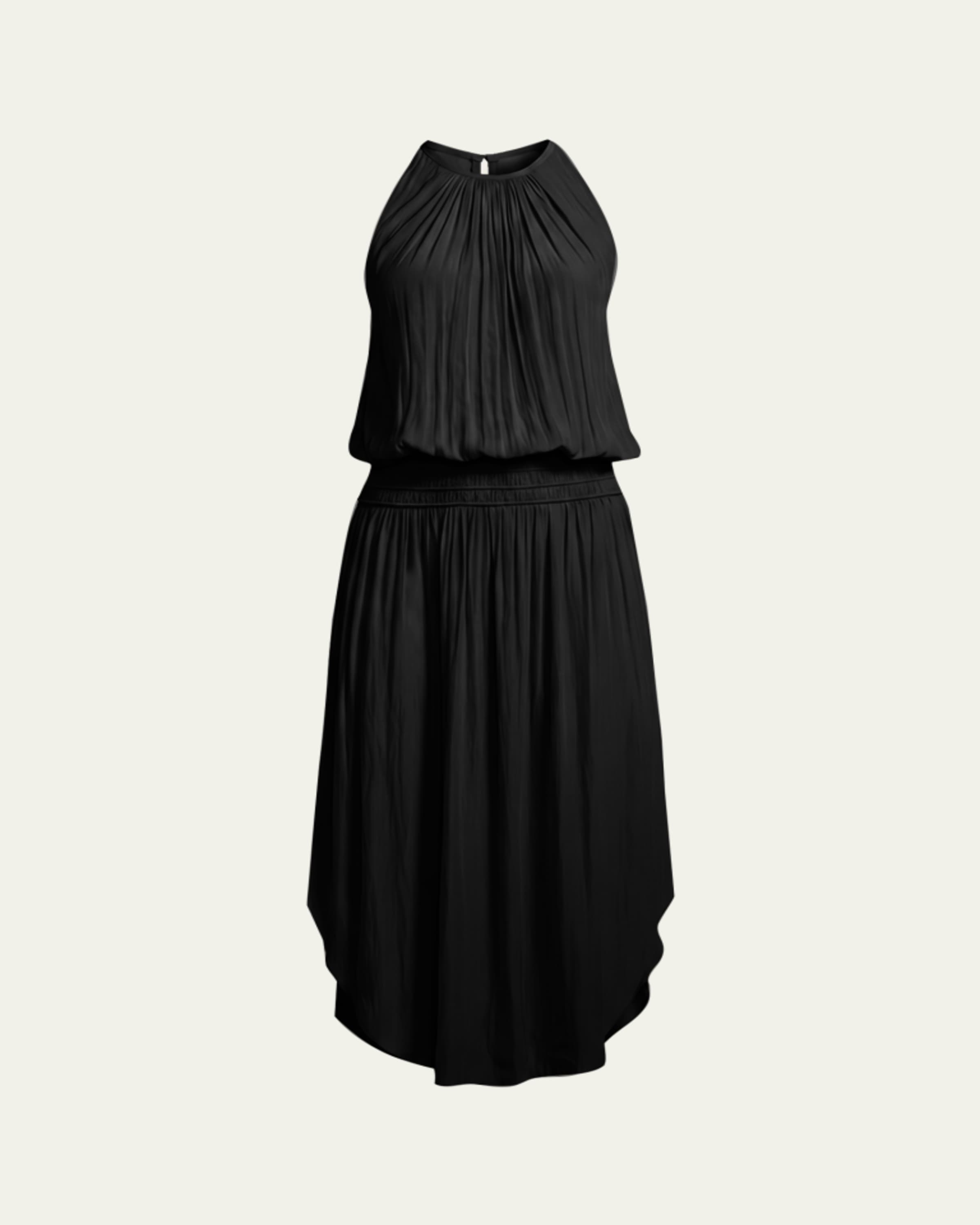 ramy brook arina pleated halter dress Ramy Brook Arina Pleated Halter Midi Dress