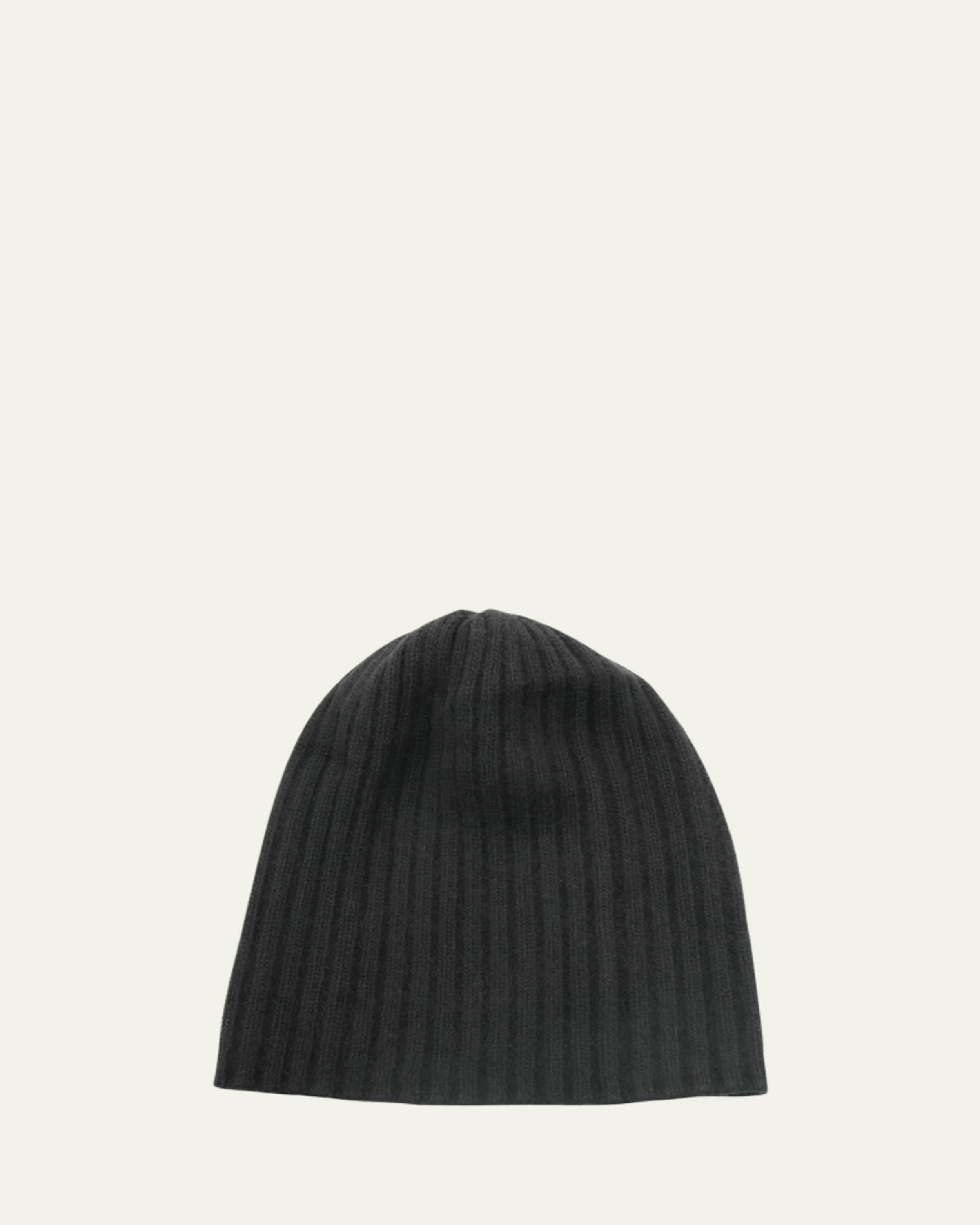 Jude Hand-Knit Logo Beanie with Ribbed Cuff