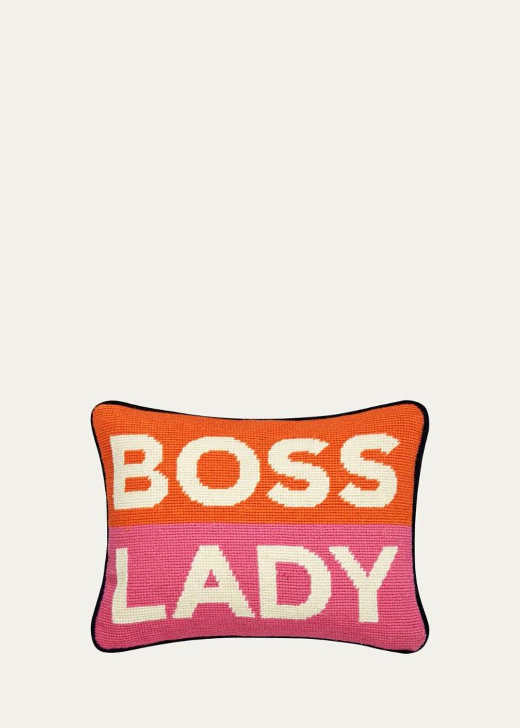 Jonathan Adler Personality Trophy Wife Needlepoint Pillow, 9