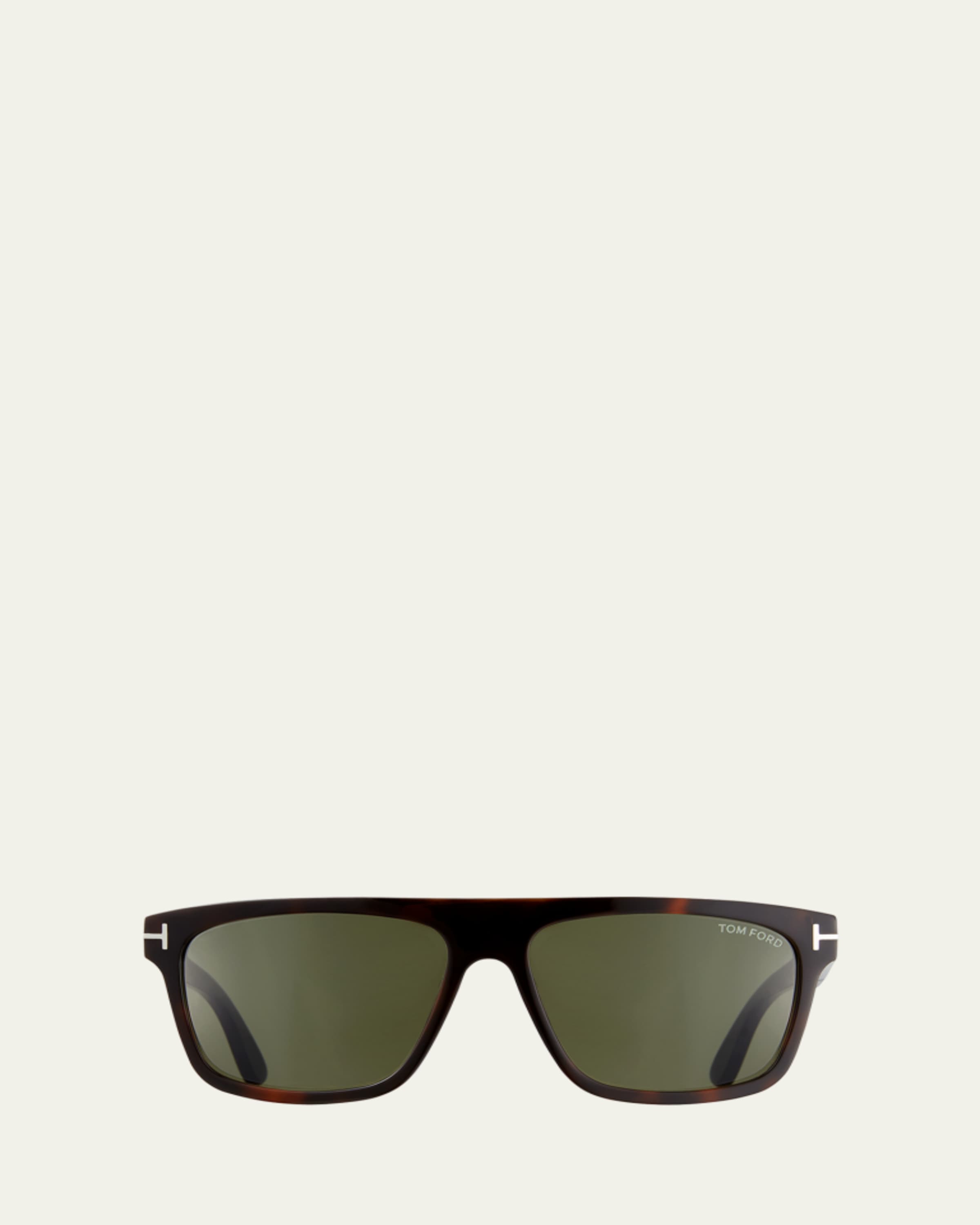 TOM FORD Eric Rectangular Havana Sunglasses - Bergdorf Goodman