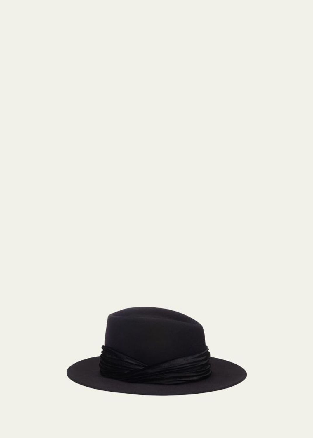 Eugenia Kim Harlowe Wool Panama Hat w/ Velvet Ribbon 