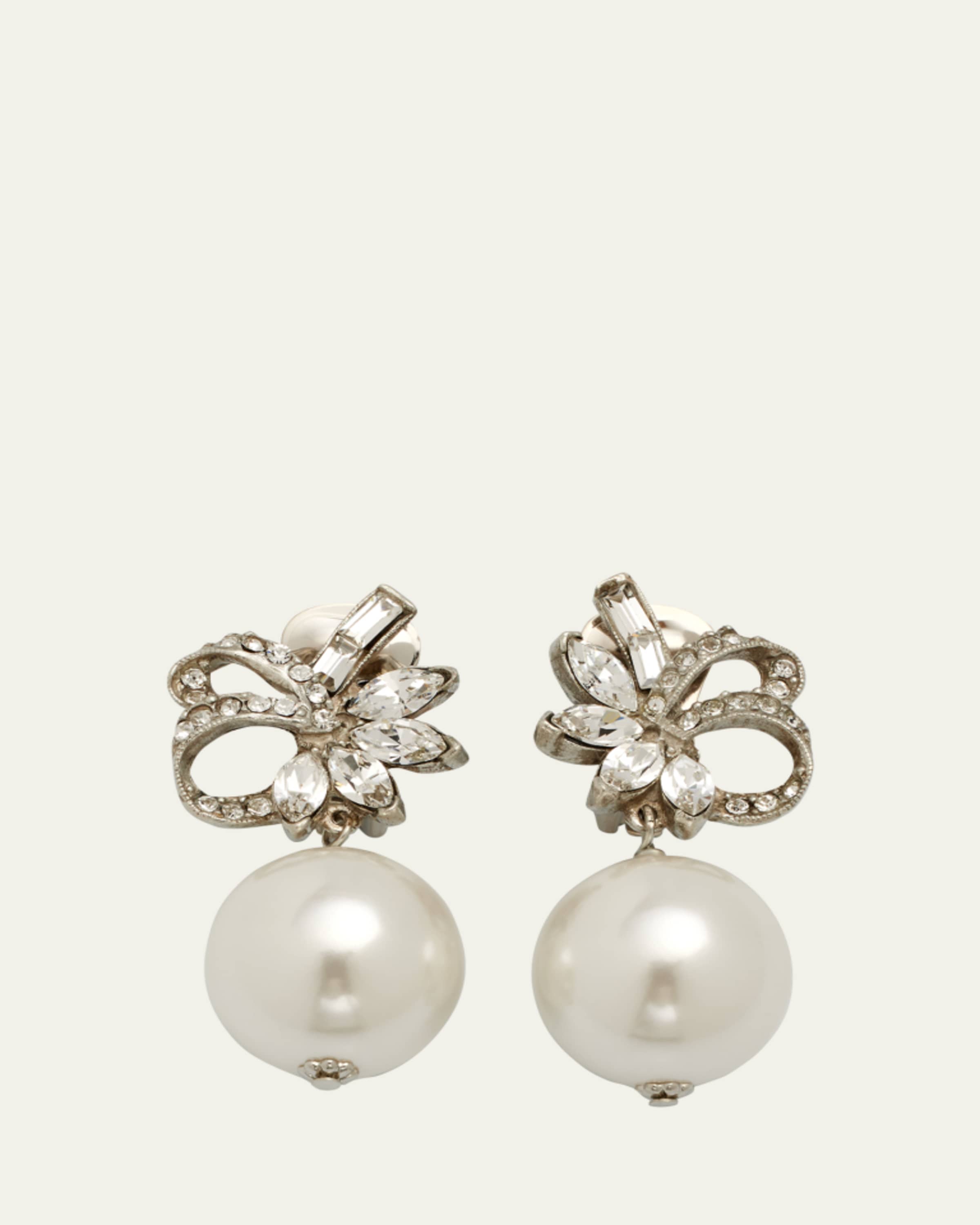 Ben-Amun Baroque Glass-Pearl Crystal Drop Earrings - Bergdorf Goodman