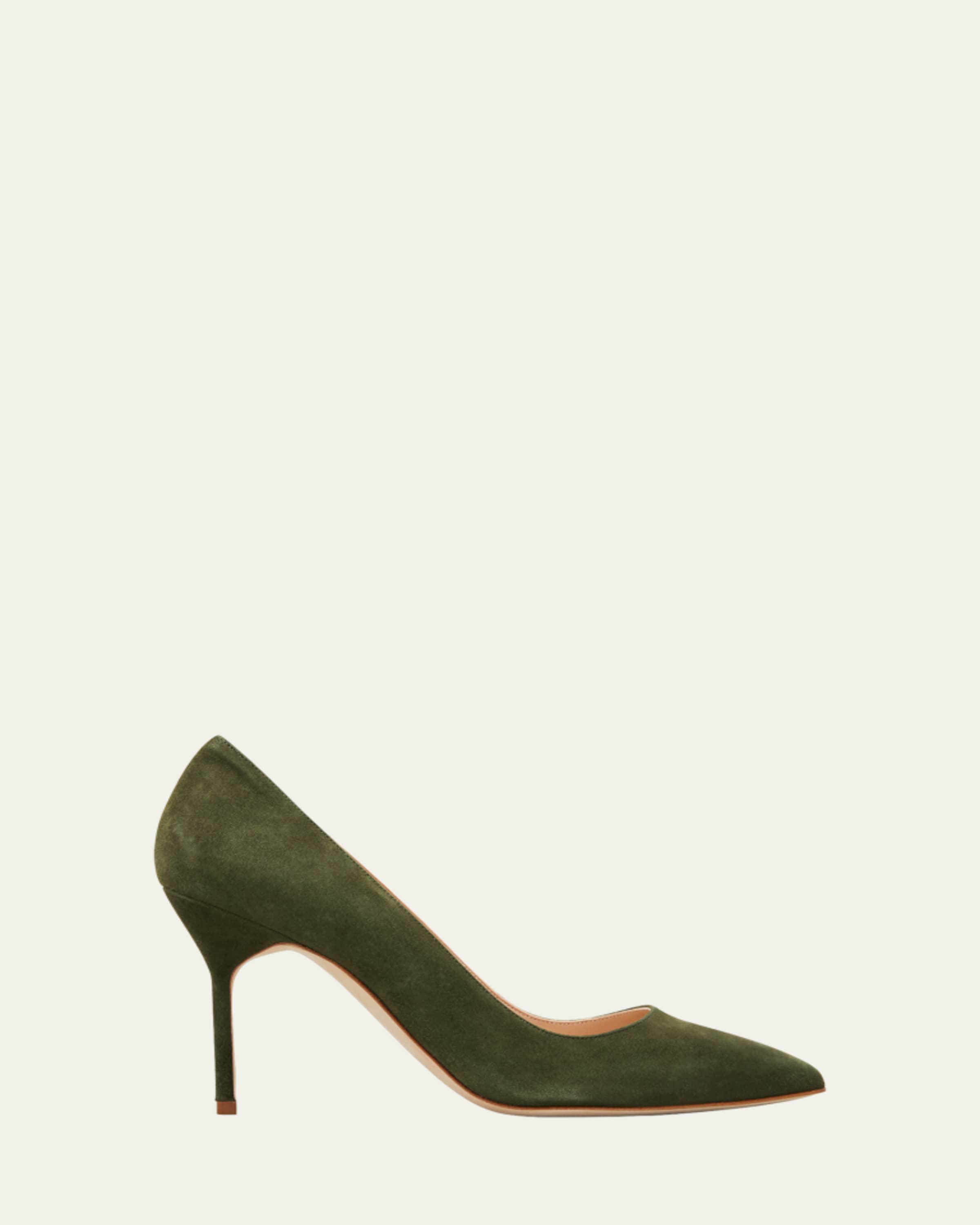 Manolo Blahnik BB 70mm Suede Stiletto Pumps - Bergdorf Goodman