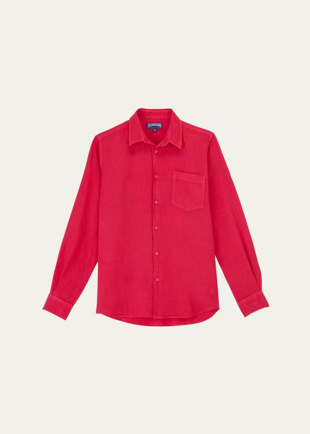 Vilebrequin Men's Caroubis Solid Linen Sport Shirt - Bergdorf Goodman