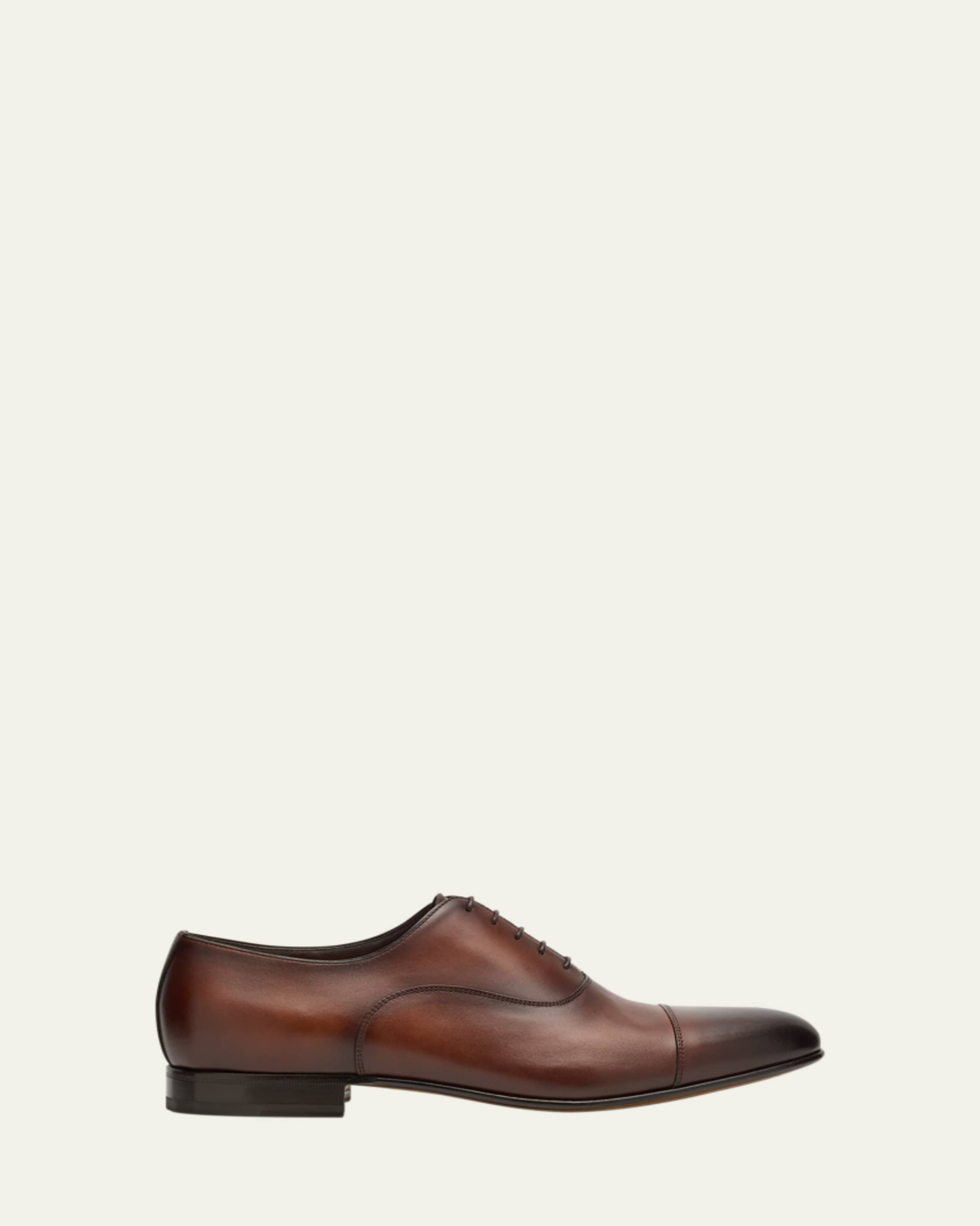 Brunello Cucinelli Men's Calf Leather Derby Shoes - Bergdorf Goodman