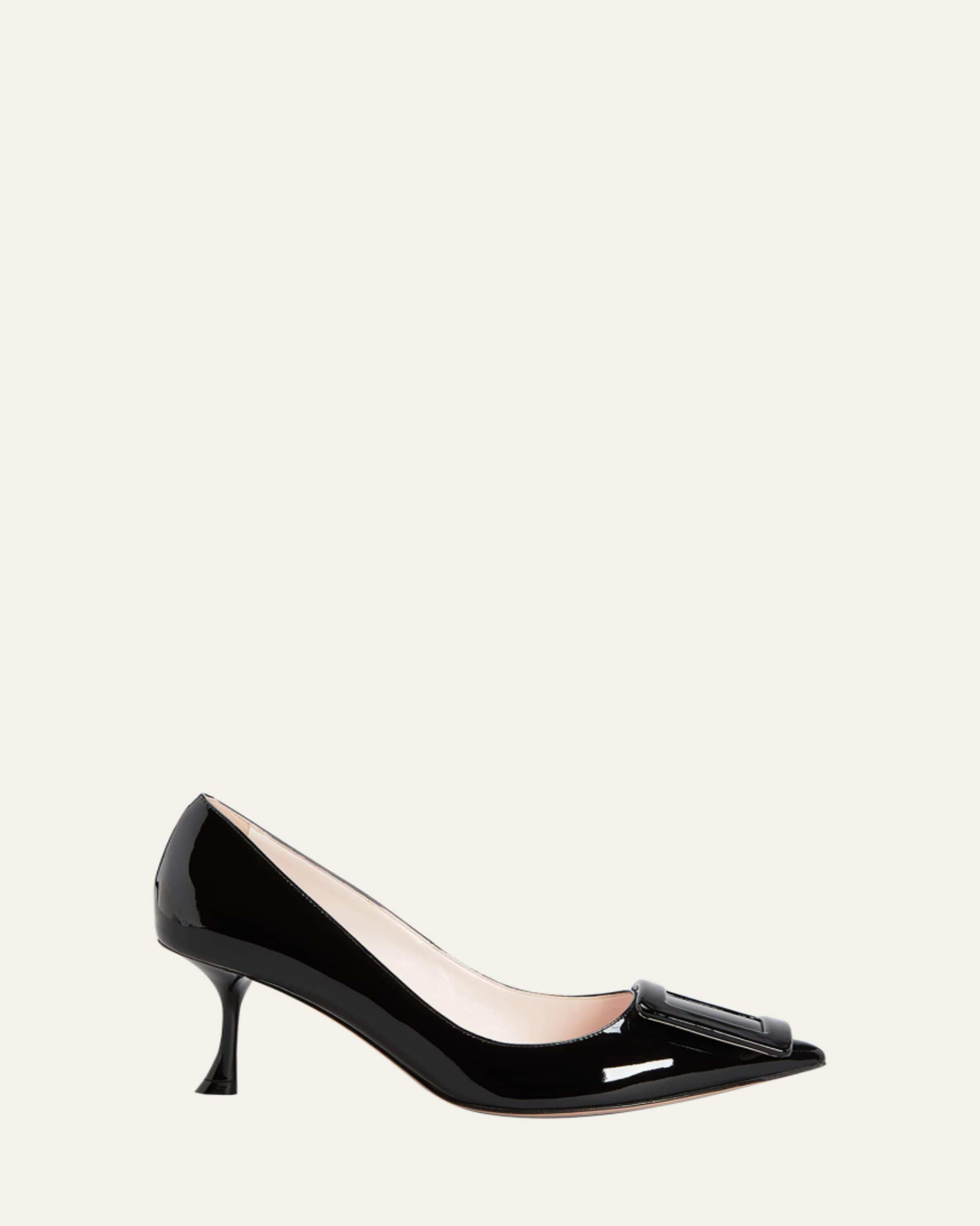 Roger Vivier Viv In The City Leather Buckle Pumps - Bergdorf Goodman
