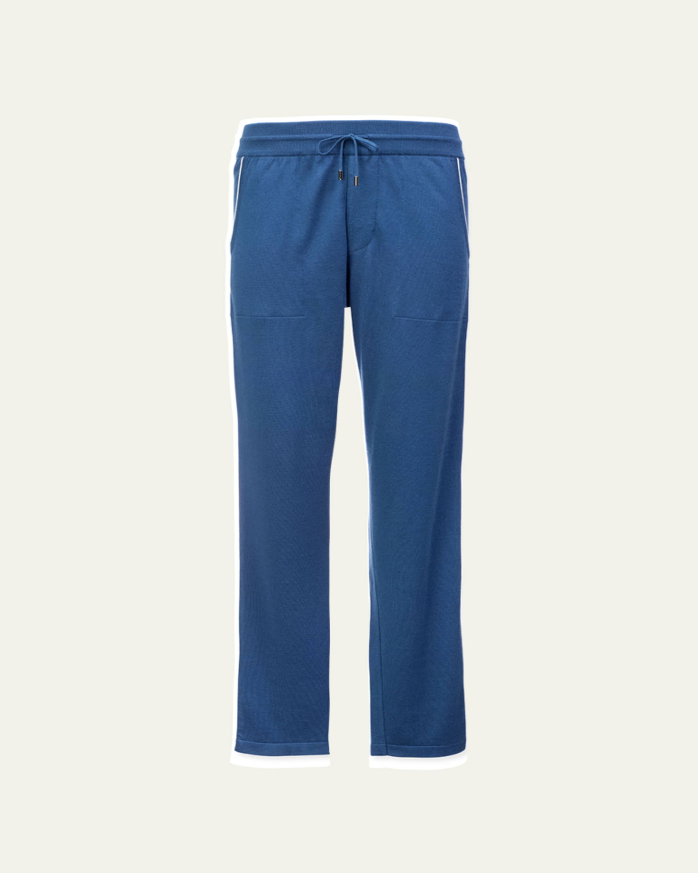 THE ROW Men's Xon Wool Flannel Relaxed-Fit Drawstring Pants