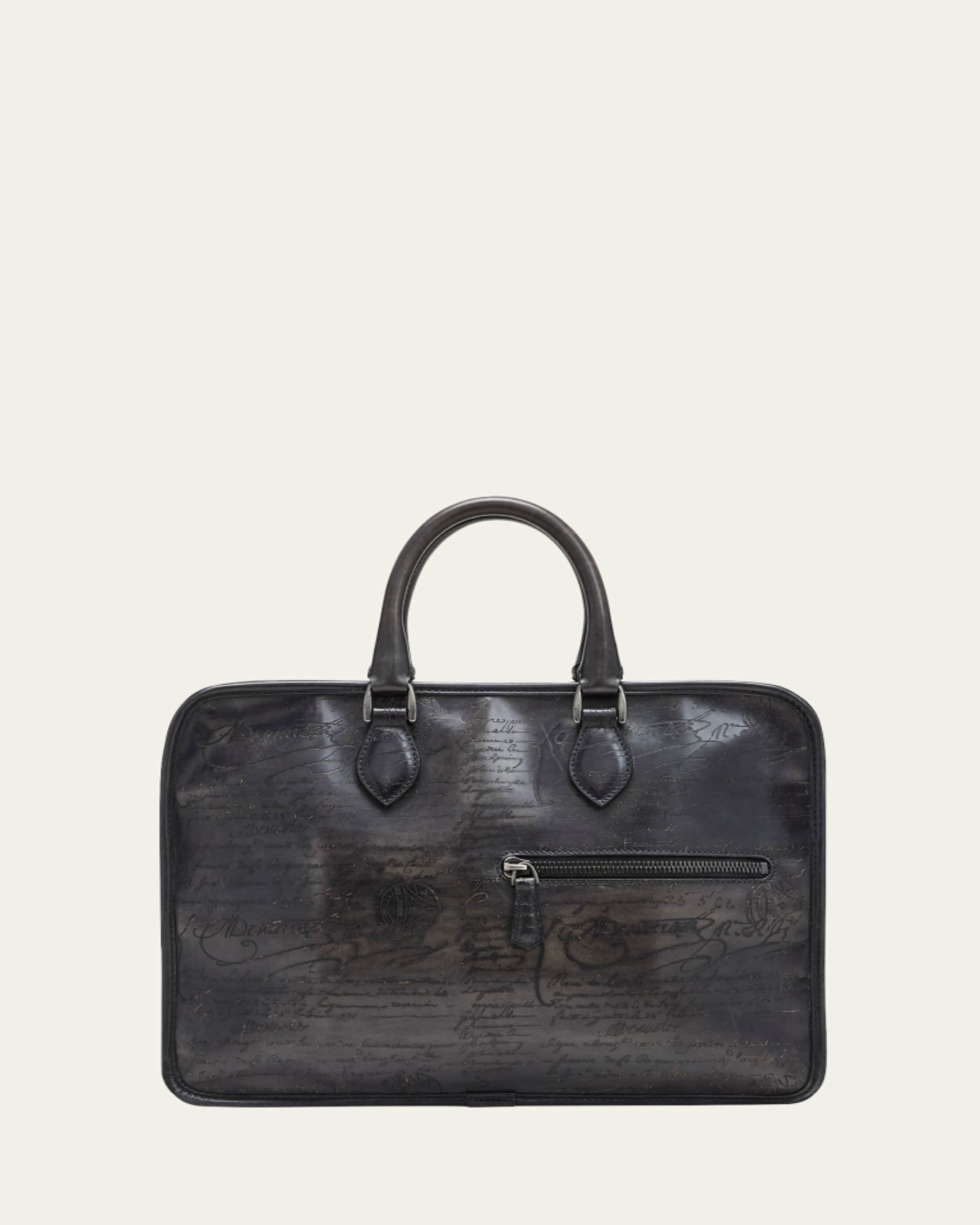 Loewe Men's Goya Thin Leather Briefcase Bag - Bergdorf Goodman