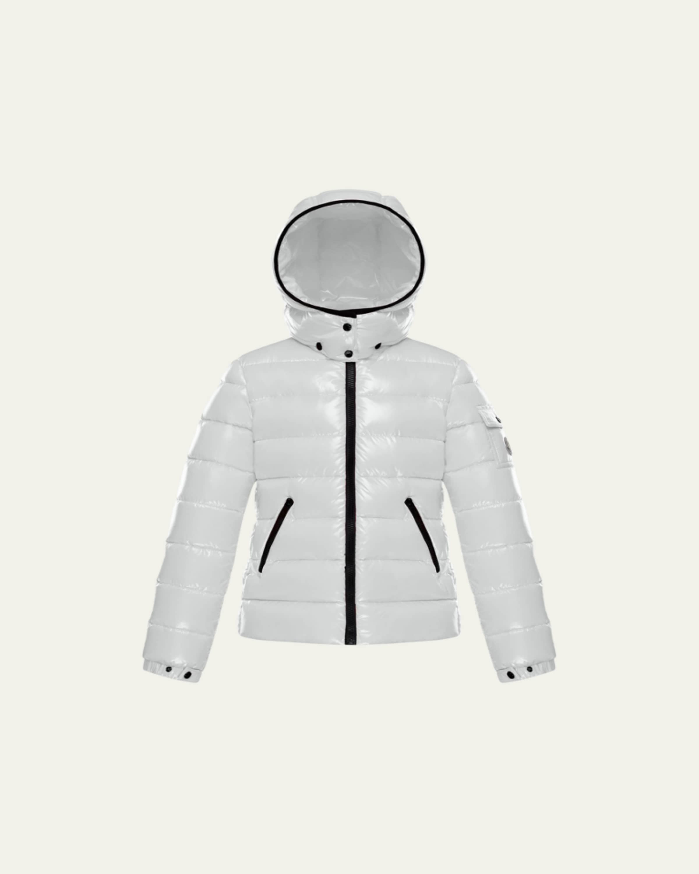 Moncler Girl's Odile A-Line Ruffle-Trim Coat, Size 12M-3