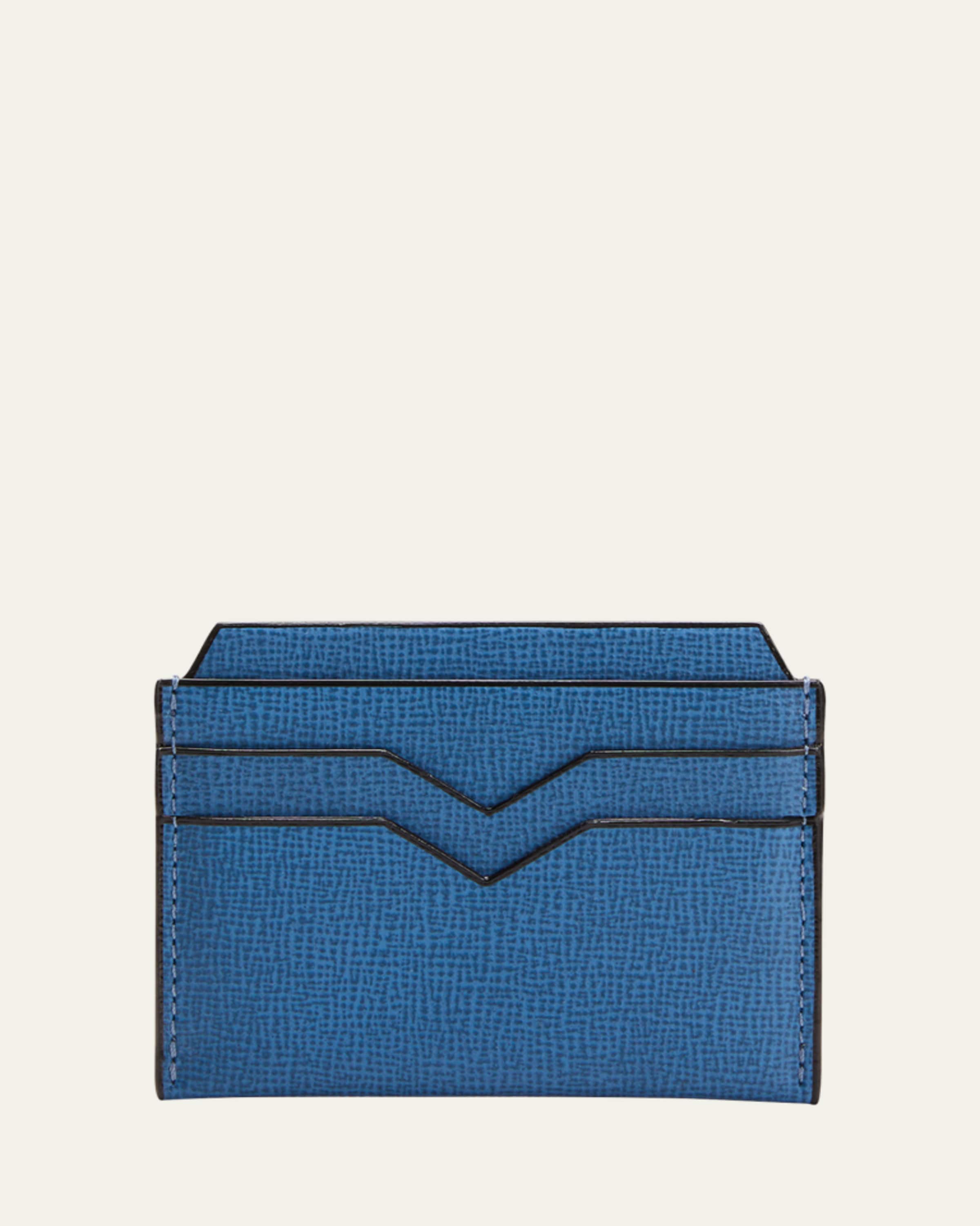 Valextra Men's V-Slot Leather Card Case - Bergdorf Goodman