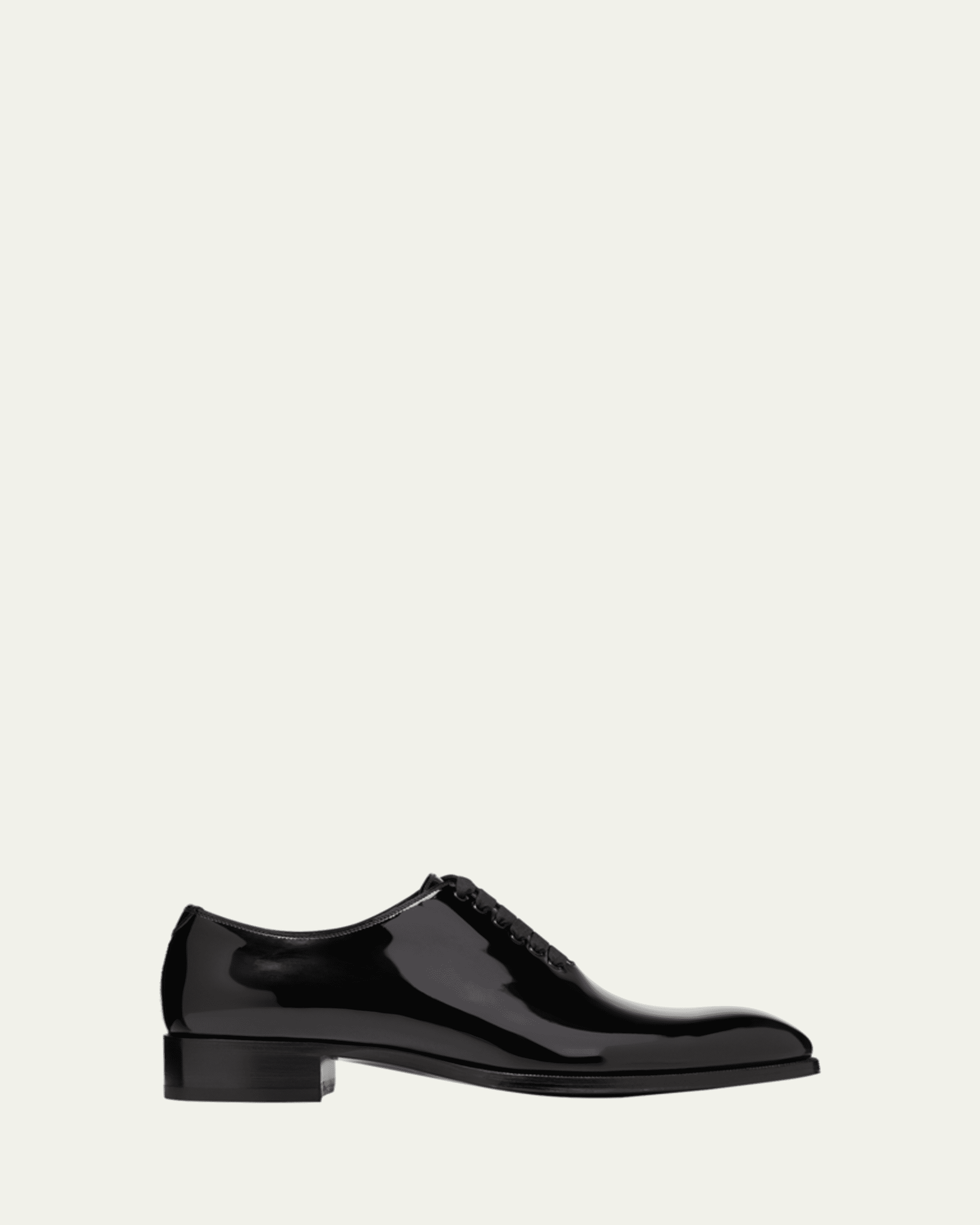 Brunello Cucinelli Men's Patent Leather Tuxedo Oxford Shoes