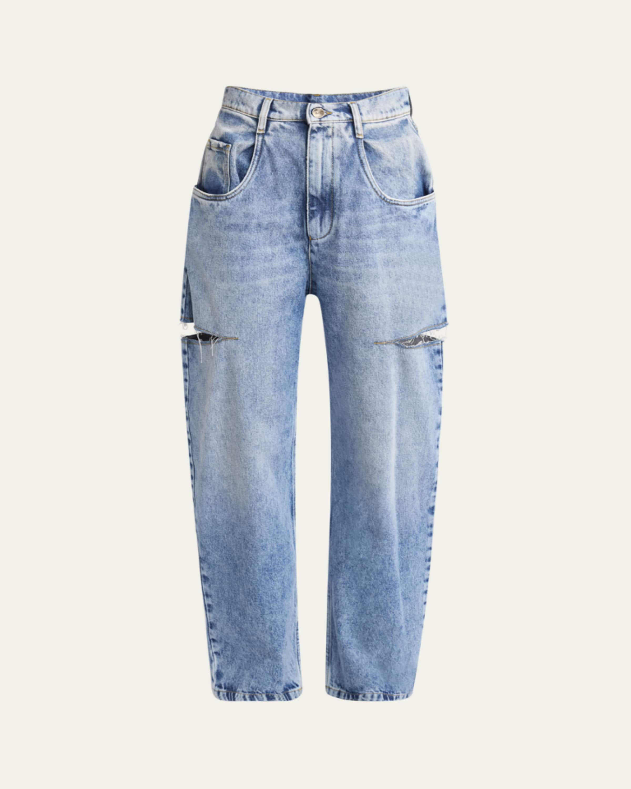 Maison Margiela 5-Pocket Wide-Leg Denim Pants - Bergdorf Goodman
