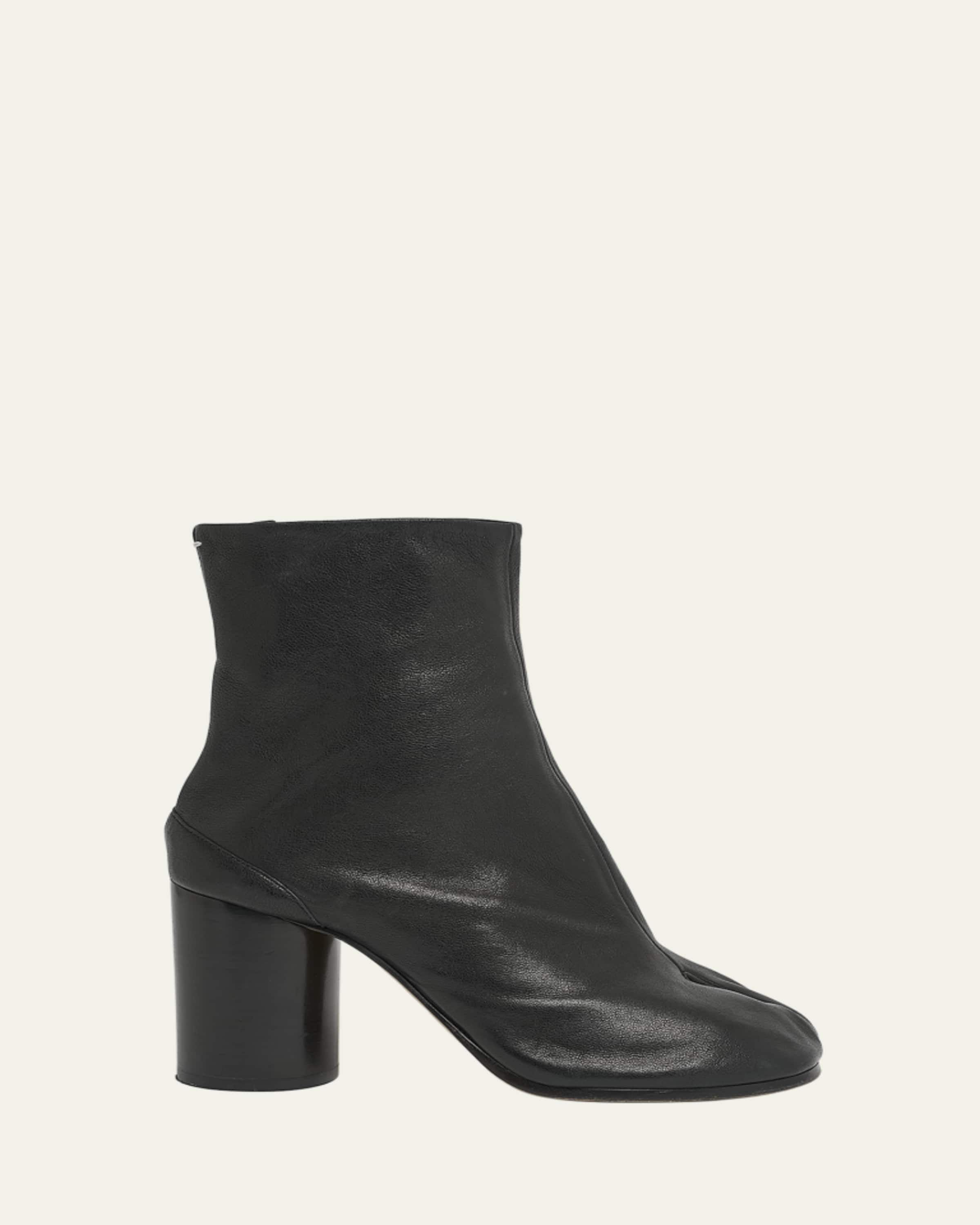 Bottega Veneta Atomic Leather Cylinder-Heel Ankle Booties