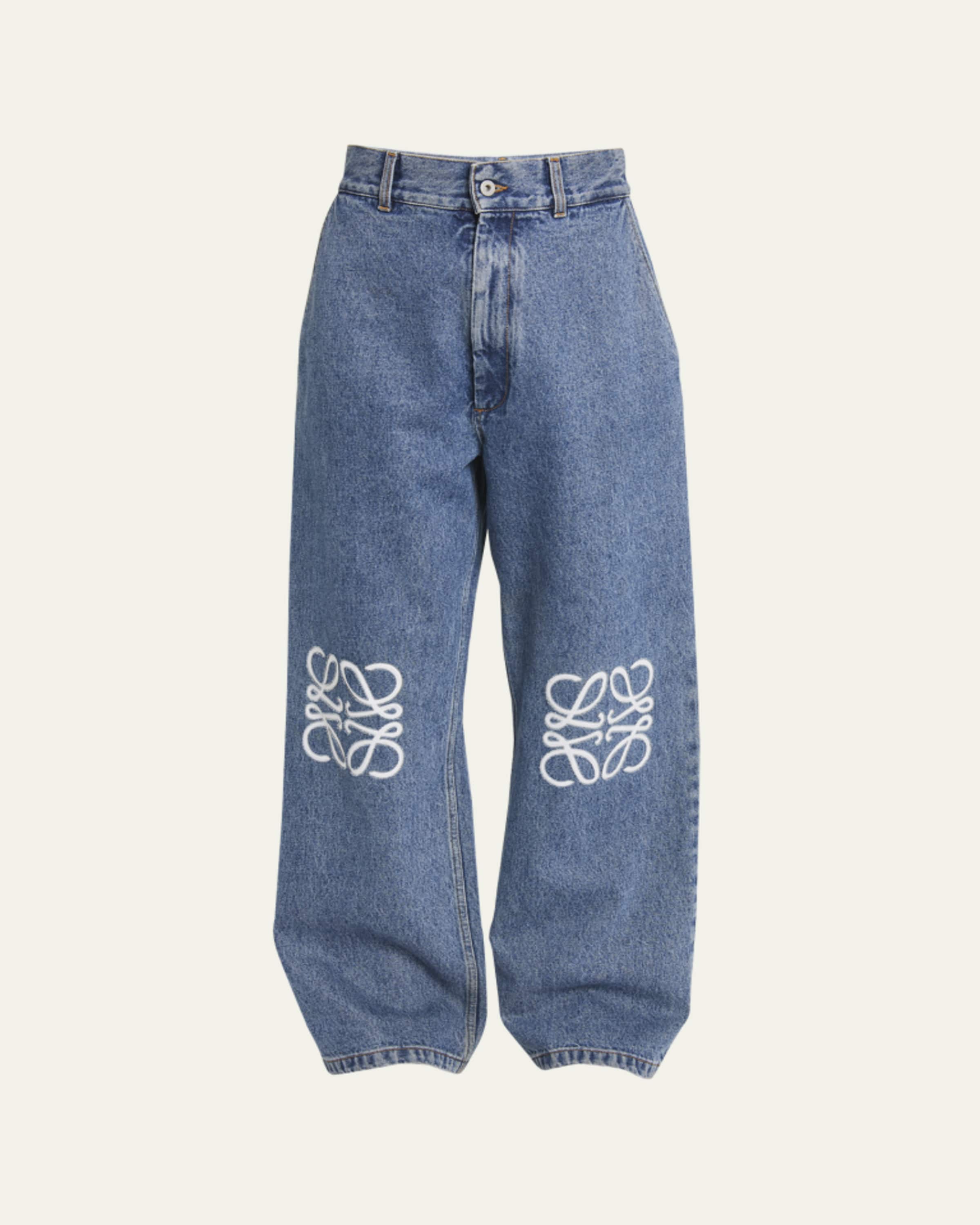 Maison Margiela Slash-Sides Wide-Leg Denim Pants - Bergdorf Goodman
