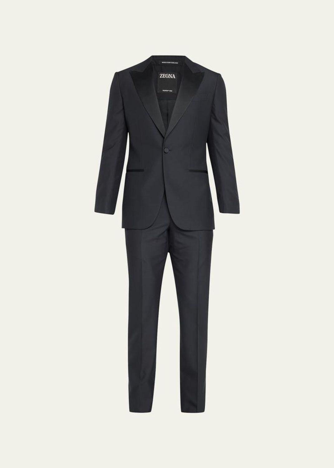 スーツ GIORGIO ARMANI Stretch Suit 50 Giorgio Armani Men's Wool Satin-Lapel Two-Piece Tuxedo Set
