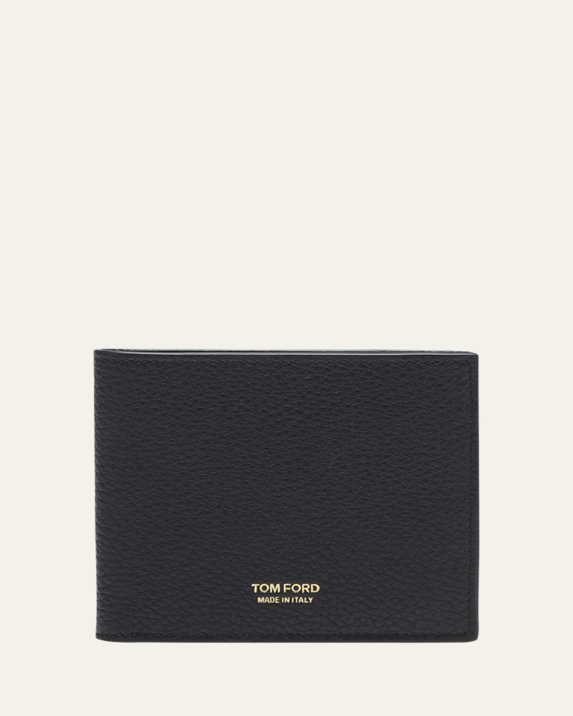 Men's Leather T-Line Billfold Wallet w/ Money Clip