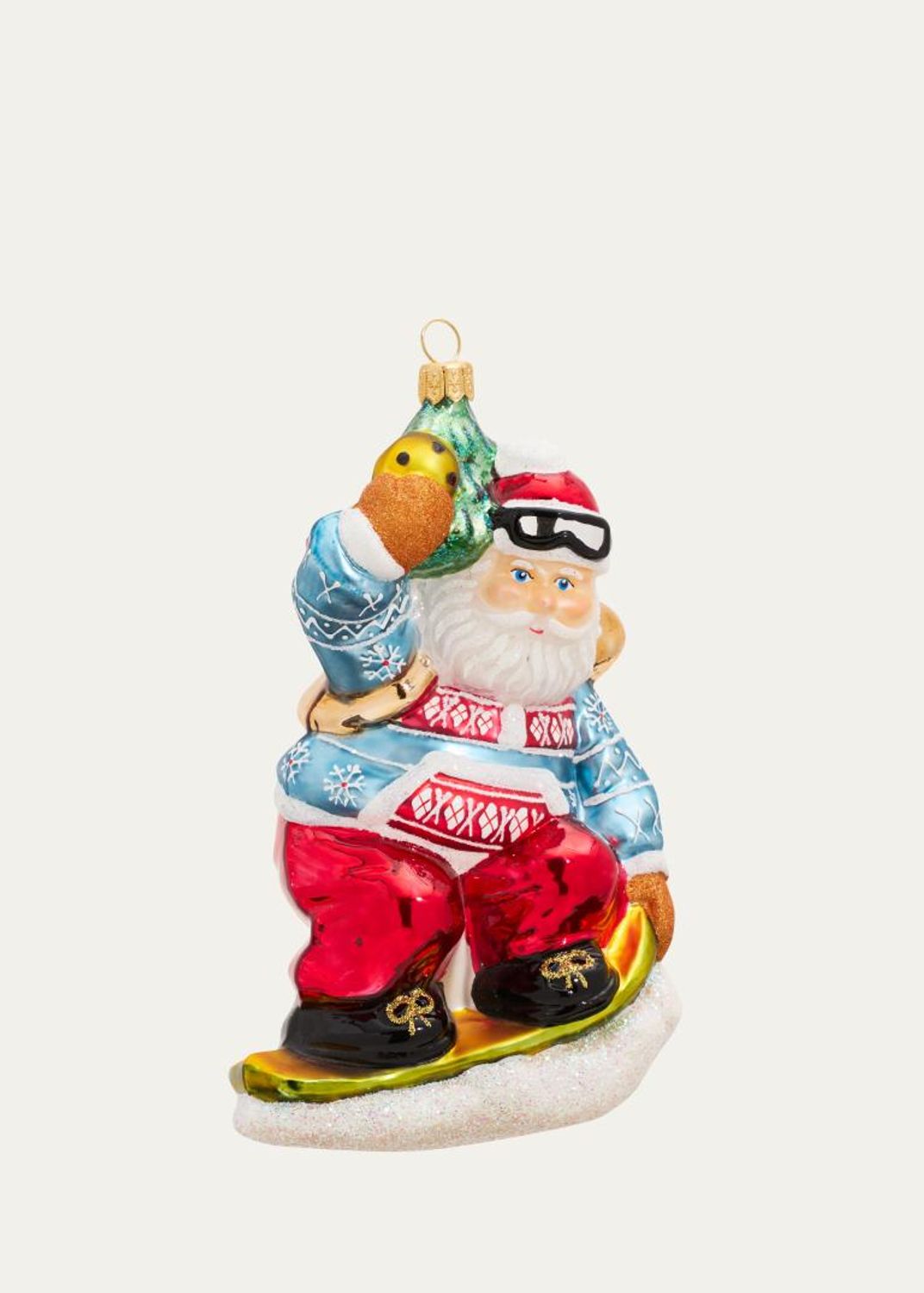 John Huras Skiing Santa Christmas Ornament - Bergdorf Goodman