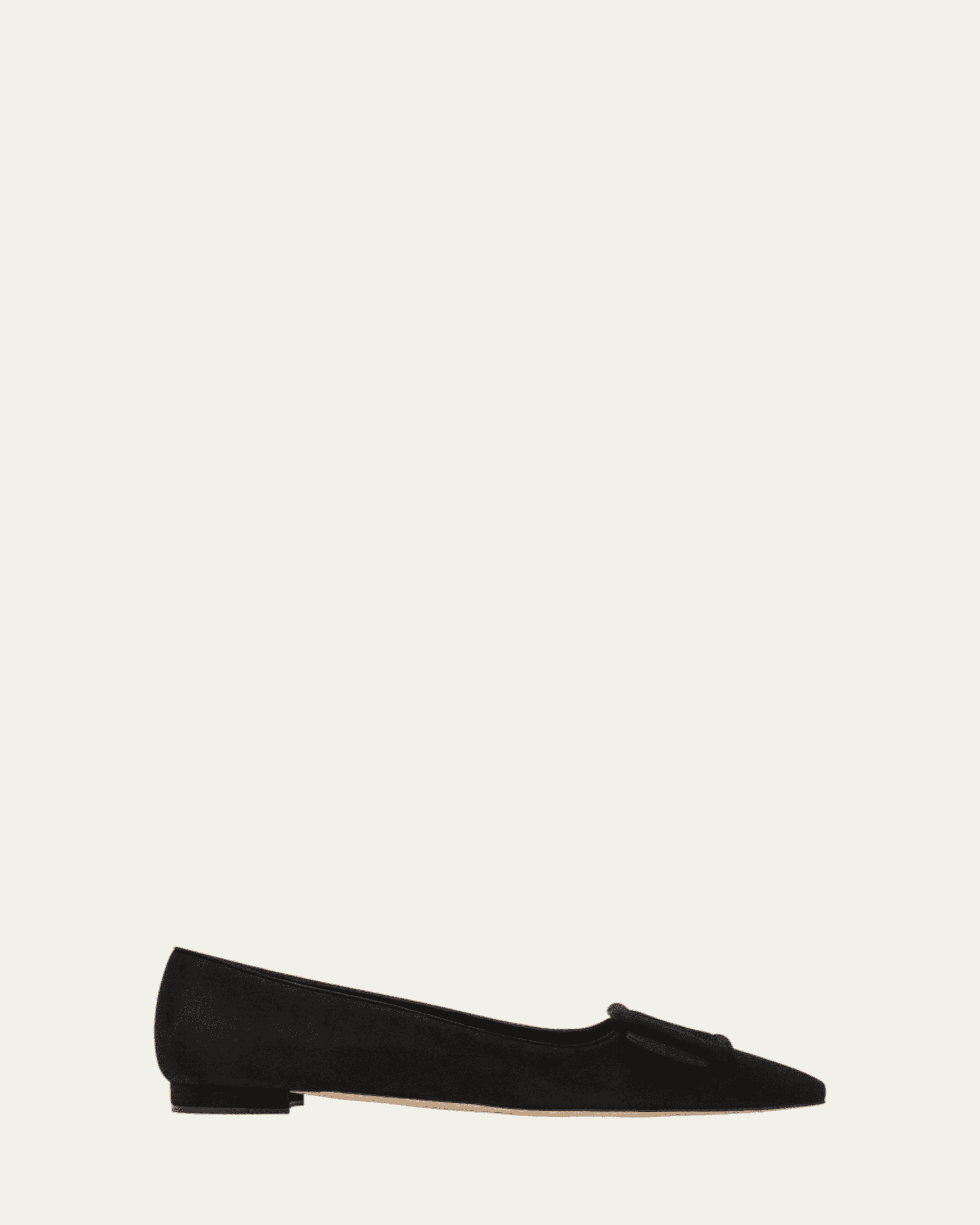 Manolo Blahnik Veralli Leather Bow Ballerina Flats - Bergdorf Goodman