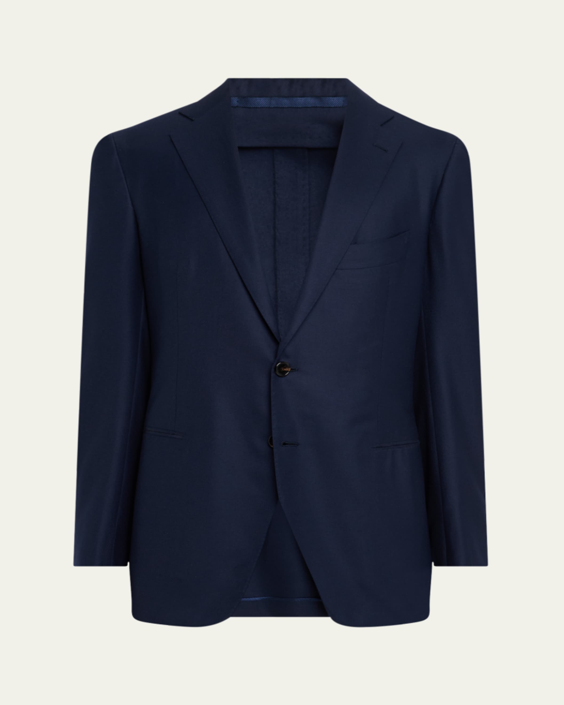 新品未使用品Cesare Attoliniネイビーブルーウールカシミアスーツ48 Cesare Attolini Men's Textured Cashmere Jacket - Bergdorf Goodman