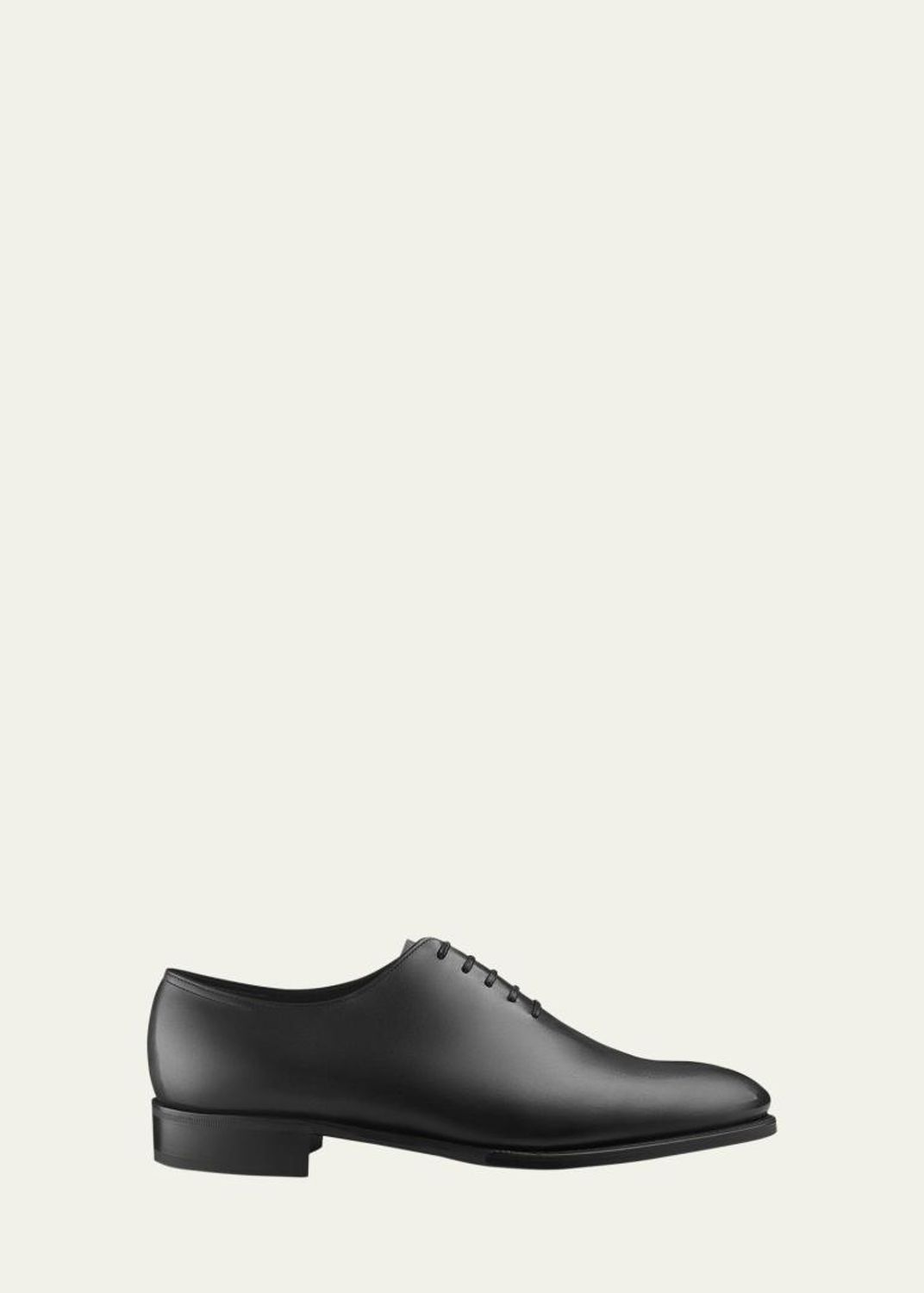 John Lobb Black Leather Cap-Toe Derby Shoes John Lobb Leather Brogues - Black Oxfords, Shoes - JOL24891  main image 3