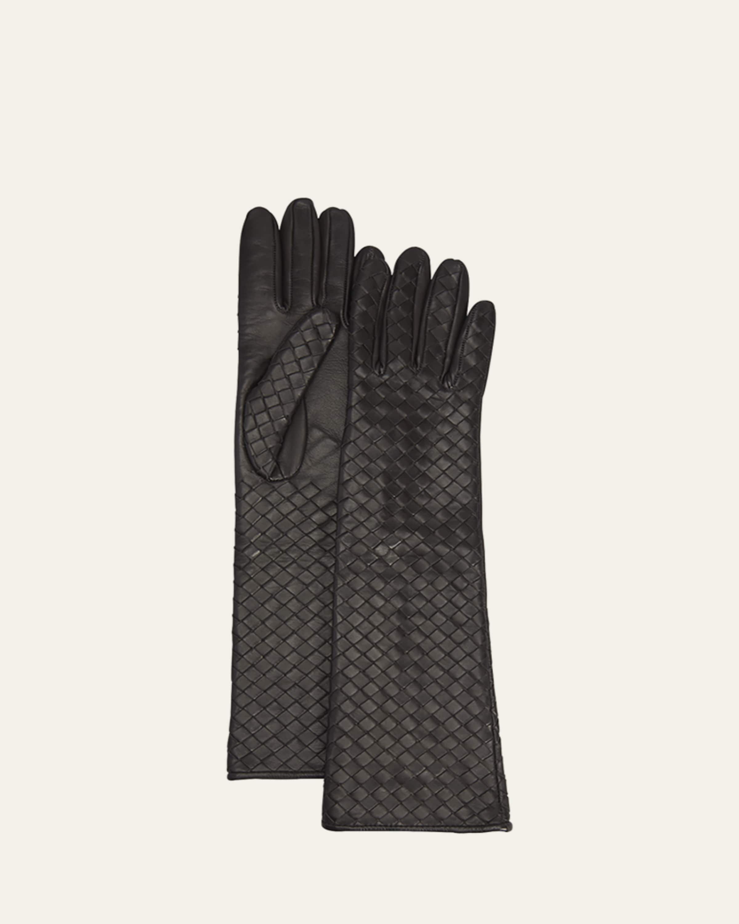 Bottega Veneta Woven Nappa Leather Gloves - Bergdorf Goodman