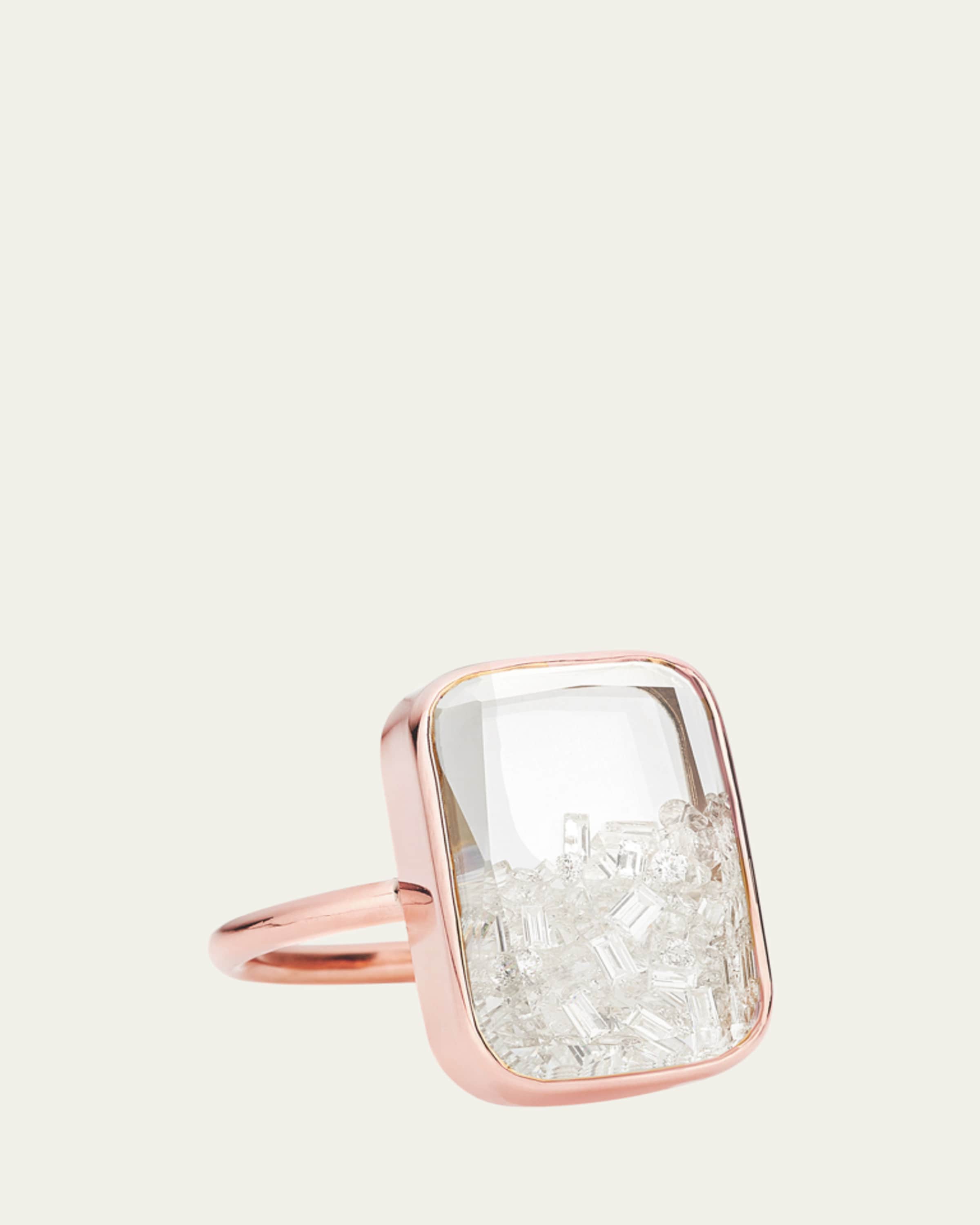 18K Yellow Gold Oera Pave Diamond Ring