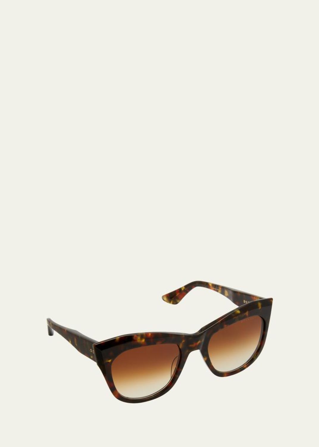 DITA Beige and Blue Cat-Eye Sunglasses with Gradient Brown Lenses. GUC Dita Telemaker Acetate Cat-Eye Sunglasses - Bergdorf Goodman main image 3